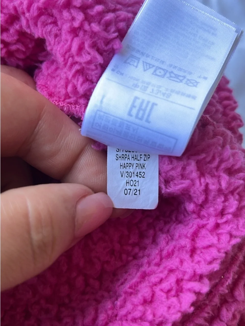 GAP Kids Plush Half-Zip Sherpa Pullover - Bright Pink